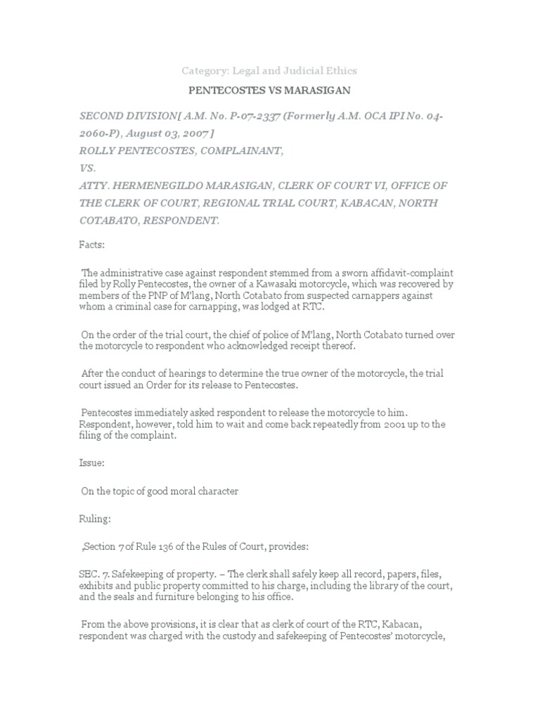 Legal Ethics Notes Outline | PDF | Practice Of Law | Lawyer