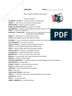 Spanish V Cinema - Vocabulary List