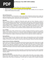 Manipal Entrance Test (MET 2019) Syllabus: Physics