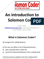 Introduction to Solomon Coder coding software
