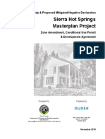 Draft Study On Sierra Hot Springs Project