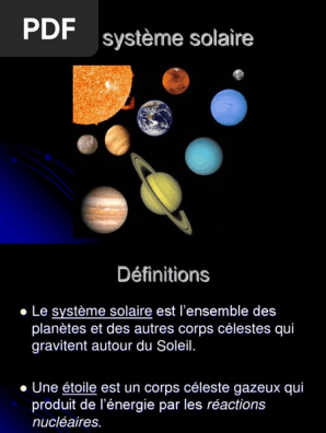 Le Systeme Solaire 2 Planètes Comète