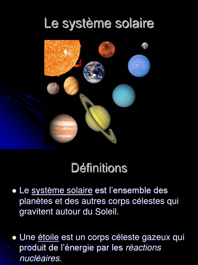 Le Systeme Solaire 2 Planètes Comète