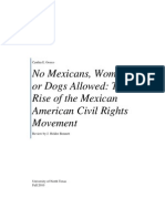 Review of Orozco's "No Mexicans, Women, or Dogs Allowed: The Rise of The Mexican American Civil Rights Movement"