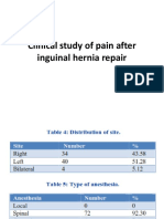 Clinical Study of Pain After Inguinal Hernia Repair
