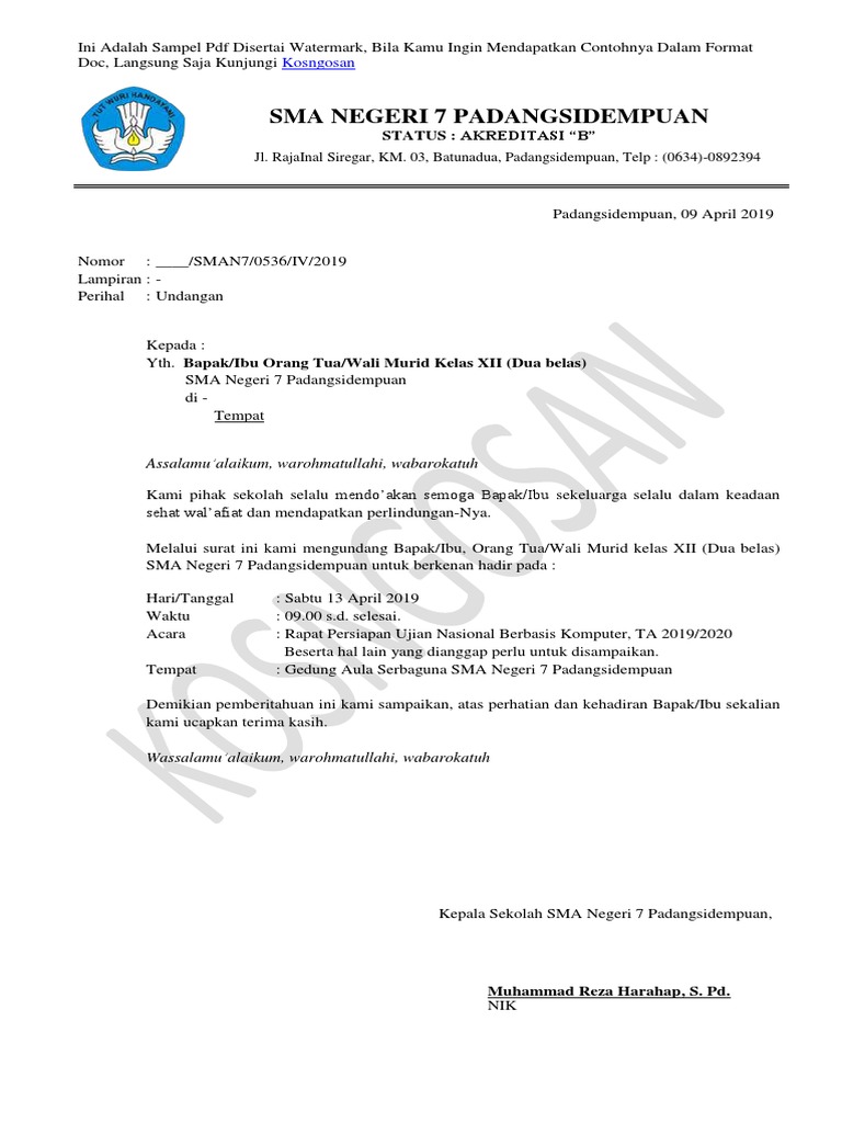 77+ Contoh Surat Undangan Hadir Agustusan Terbaik