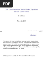 The Two-Dimensional Navier-Stokes Equations and The Oseen Vortex