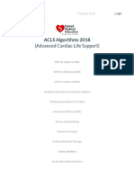 (Advanced Cardiac Life Support) : ACLS Algorithms 2018