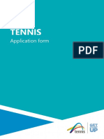 Tennis Membership: Application Form