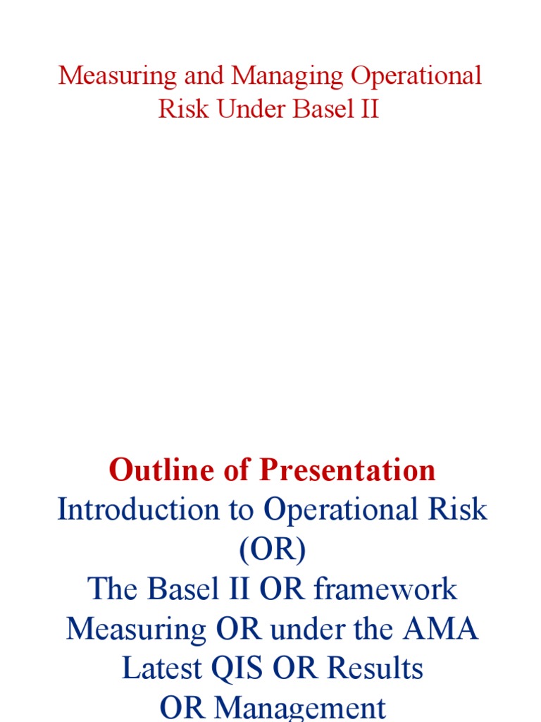 Basel II Presentation PDF Basel Ii Operational Risk