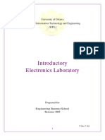 Introductory Electronics Laboratory: University of Ottawa School of Information Technology and Engineering (SITE)