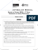 Prova Selecao Tutores2012 Portugues Final PDF