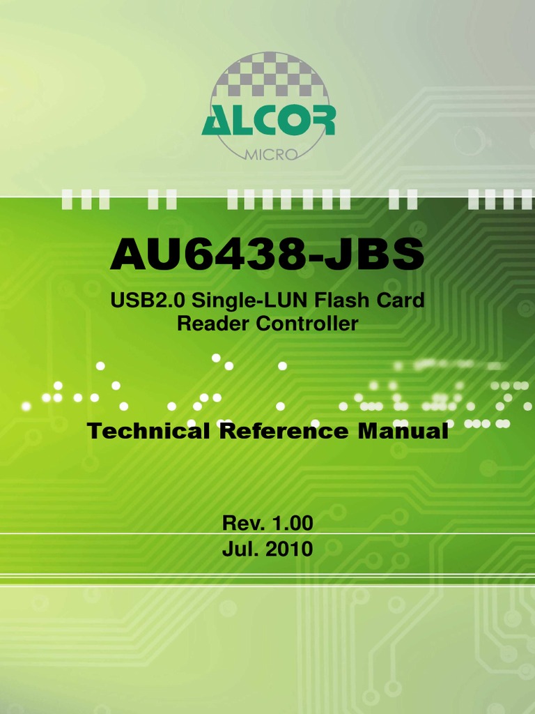 Alcor Micro AU6438 C12397 PDF Secure Digital Usb Flash Drive