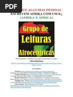 Por Que Algumas Pessoas Escrevem Afrika Com Um K (Afrika x África)