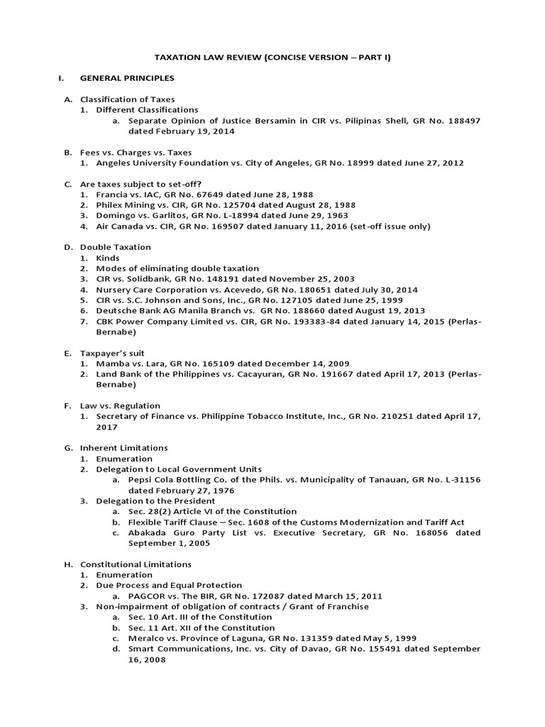 Tax Rev Syllabus | Download Free PDF | Withholding Tax | Dividend