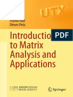 Introduction To Matrix Analysis - Hiai, Petz