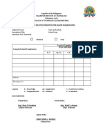 Table of Specifications (Tos) For Major Examinations: Levels of Cognitive Domain Item Distribution