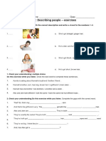 Describing People Skills Practice Exercise