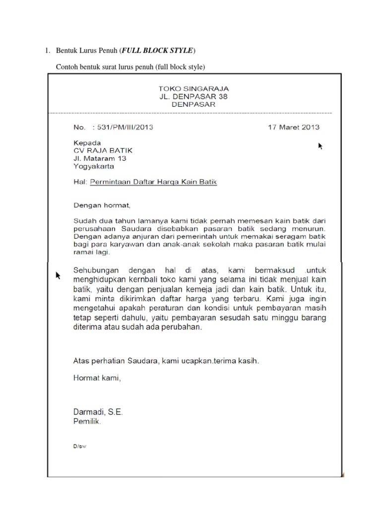 Download 62+ Contoh Surat Full Block Style Terbaru Gratis