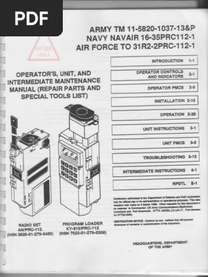 TM 11-5820-1037-13&P PRC-112 Stamp PDF | PDF