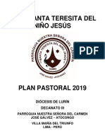 Plan Pastoral Del Coro Santa Teresita 2019