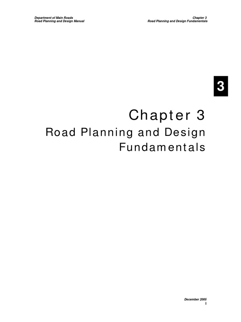 Road Design Rpdm Chapter3 Pdf Road Community