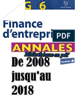DCG 6 Finance d'Entreprise Annales 2008 Jusqu'Au 2018