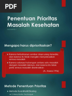 Metode USG untuk Prioritas Masalah Kesehatan | PDF