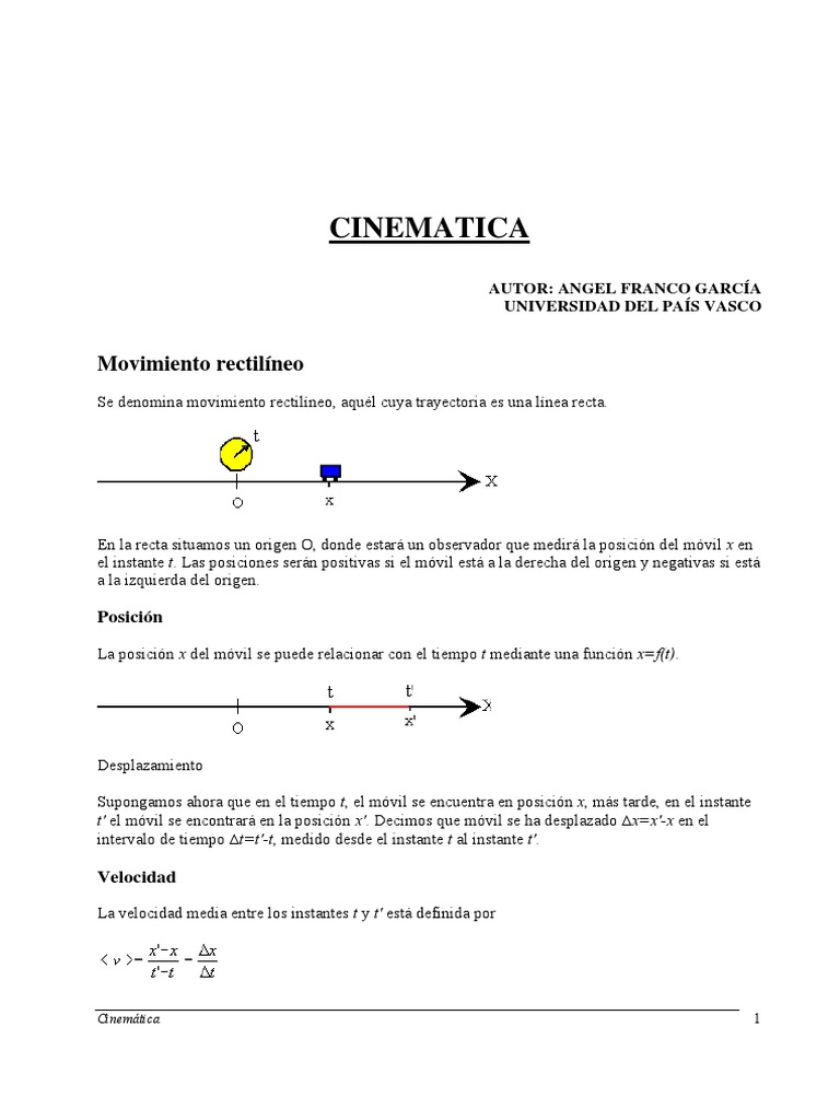 Fundamentos de Cinemática en Física | PDF | Aceleración | Velocidad