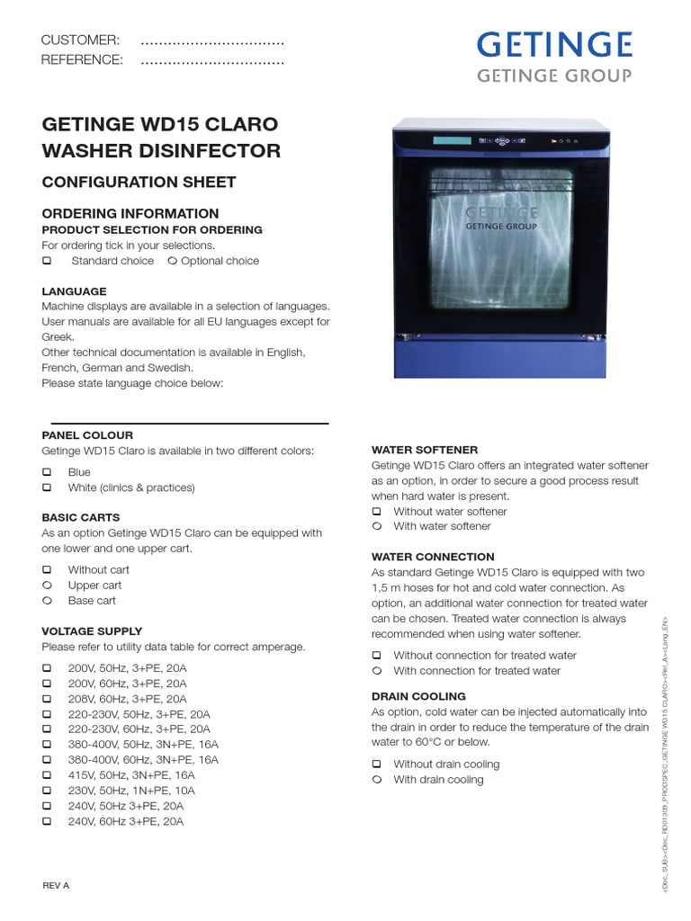 Getinge Washer PDF PDF Washing Machine Hvac