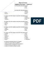 Plural Nouns Answers