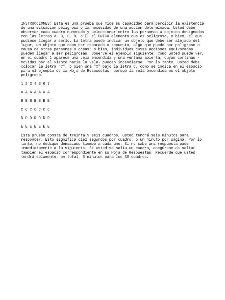 Prueba de Evaluación de Alertas | PDF | Cognición | Science