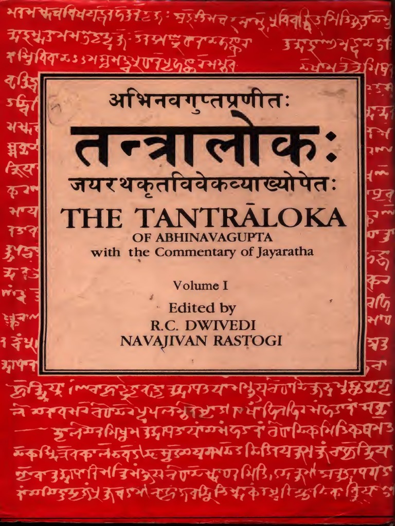 Kashmir Shaivism - The Tantraloka Vol 1 (Navjeevan Rastogi) PDF | PDF ...