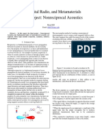 RF, Digital Radio, and Metamaterials Final Project: Nonreciprocal Acoustics