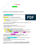 RIASSUNTI BERTINETTI 2 Cap. Il Modernismo e Il Primo Novecento 1