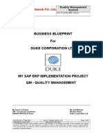 Sap QM Business Blueprint Sample