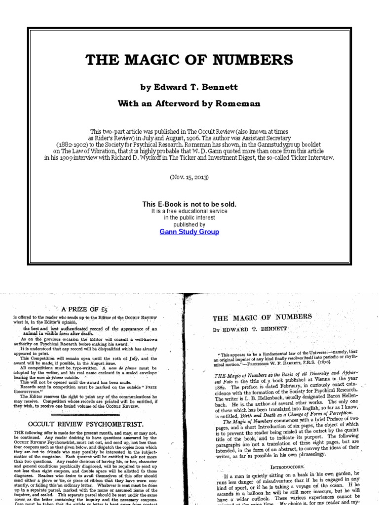 Magic of Numbers (Bennett) PDF | PDF | Astrology | Magic (Paranormal)