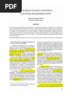 1 - Velloso, M. - Os Intelectuais e a Política Cultural No Estado Novo