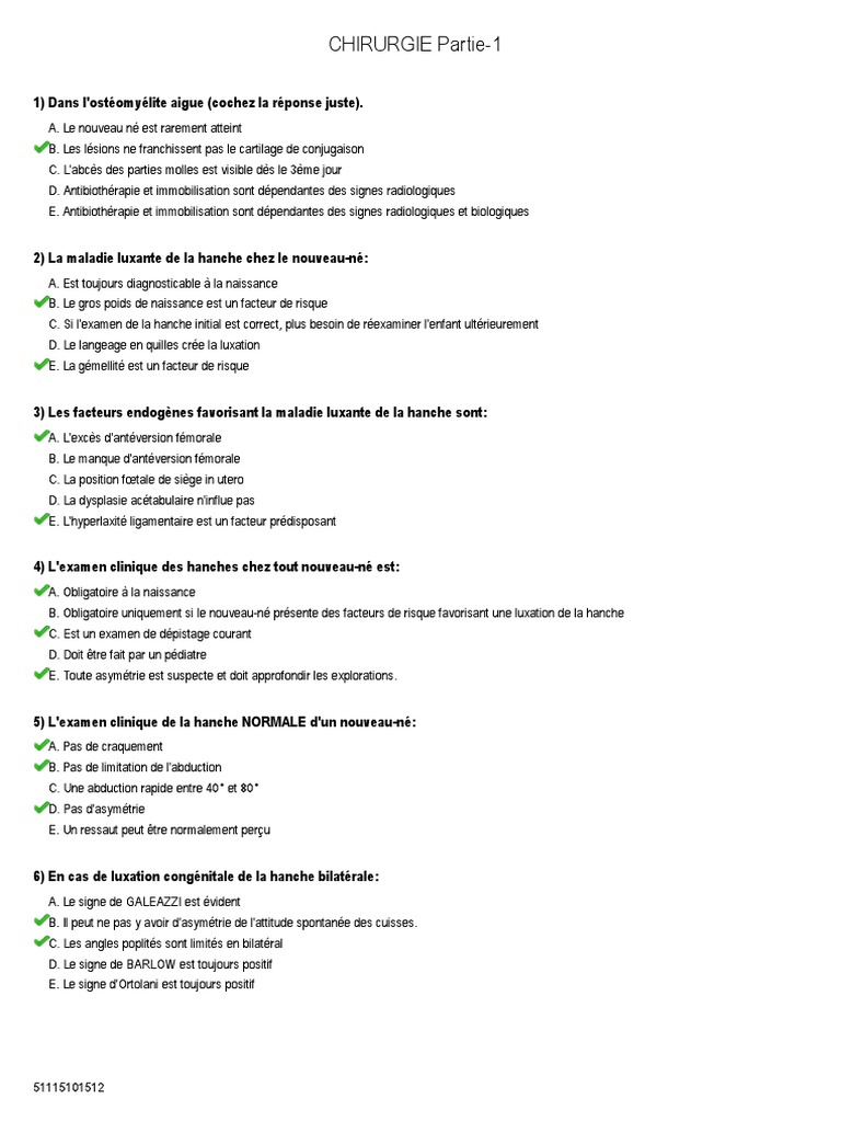 Chirurgie Partie 1 Pdf Cancer Du Sein Vertige