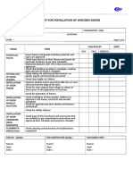 WoodenDoor Check List