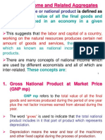 National Income and Related Aggregates