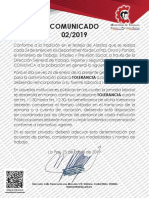 Comunicado 02 2019