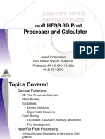 Ansoft HFSS 3D Post Processor and Calculator