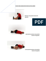 Pauta de Ejercicios para Elongacion de Musculatura Lumbar