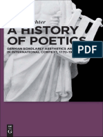A History of Poetics (German Scholarly Aesthetics and Poetics in International Context, 1770-1960) - Sandra Richter