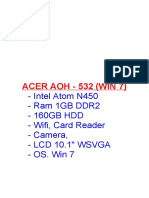 Acer Aoh - 532 (Win 7)