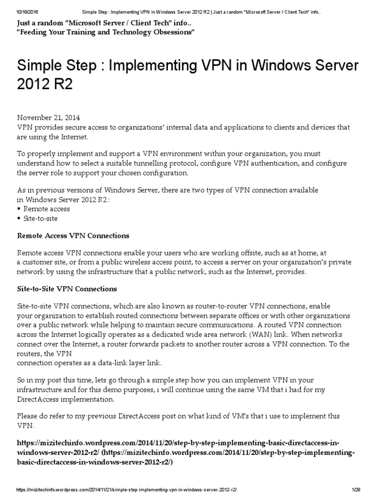 Simple Step - Implementing VPN in Windows Server 2012 R2 - Just A ...