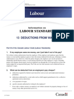 CanadaLabourCode - Pamphlet 13 - Authorized Deductions