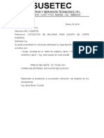 COTIZACION DE  RECARGA DE BALONES DE GAS  PARA EQUIPO DE CORTE PORTATIL.doc