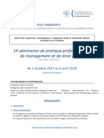 14 Séminaires de Pratique Professionnelle de Management Et de Droit Aérien